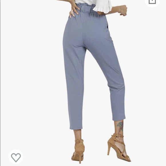 Freepance gray paper bag waist trousers size small - Picture 2 of 5